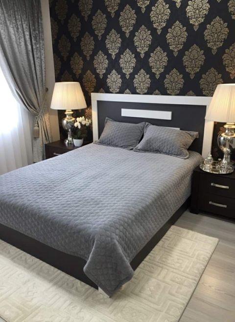 Örtük dəsti Pima Kadife, vilur material, 230x250 sm, 2 ədəd yastıq üzü 50x70 sm - BL0810 — Bakı