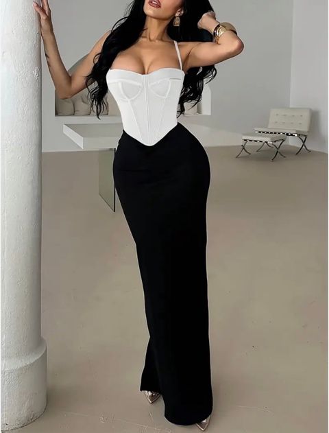 Qadınlar üçün korset 77523475, pambıq/elastan, ağ, ölçü L — Bakı
