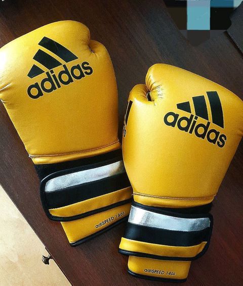 Adidas adiSPEED boks əlcəkləri – 14 oz - Rəng: sarı/qara, parlaq — Sanqaçal