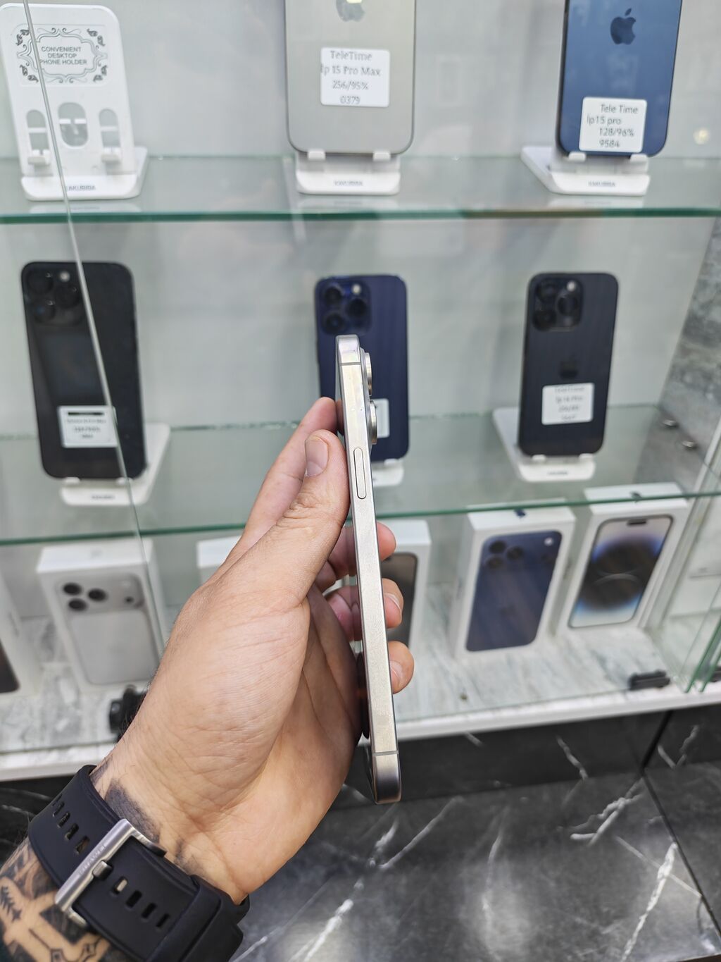 IPhone 15 Pro Max, 256 GB, Natural Titanium, Zəmanət, Simsiz şarj, Face ID — Apple iPhone, Bakı (6)