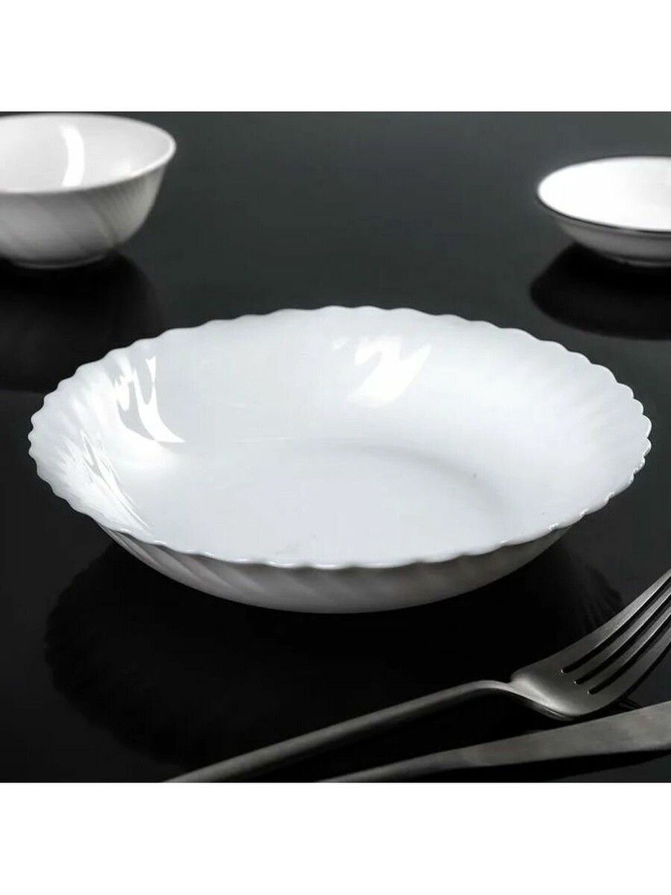 Salat qabları dəsti Luminarc Feston, bərkidilmiş şüşə, ağ, 17 sm, 6 əd — Mallar, Bakı