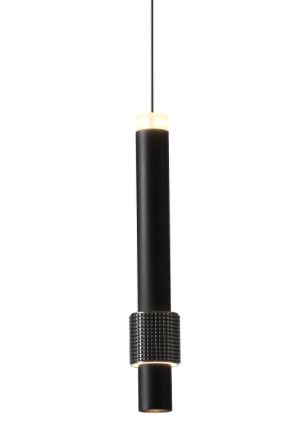 Asma çıraq Cree COB 1304, 2x6W, 3000K, 1000 lm, qara, aluminium, IP20, D62x365mm - LSP702-BK — Bakı