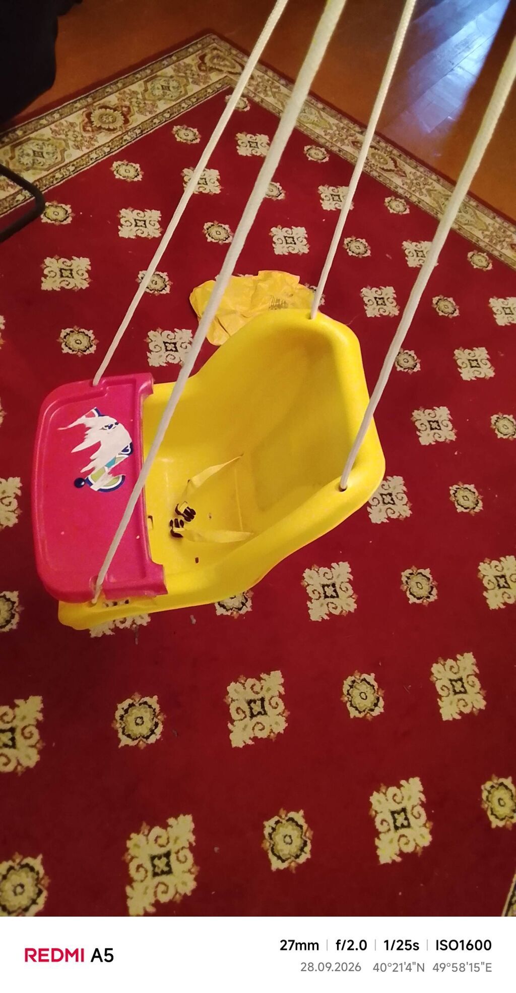 Uşaq yelləncəyi – asma tip - Material: möhkəm plastik korpus - Rəng — Yelləmə maşınları, Bakı (2)