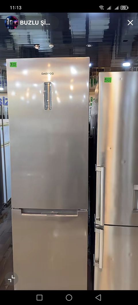 Daewoo iki kameralı soyuducu - Rəng: paslanmaz polad (inox), müasir — Digah