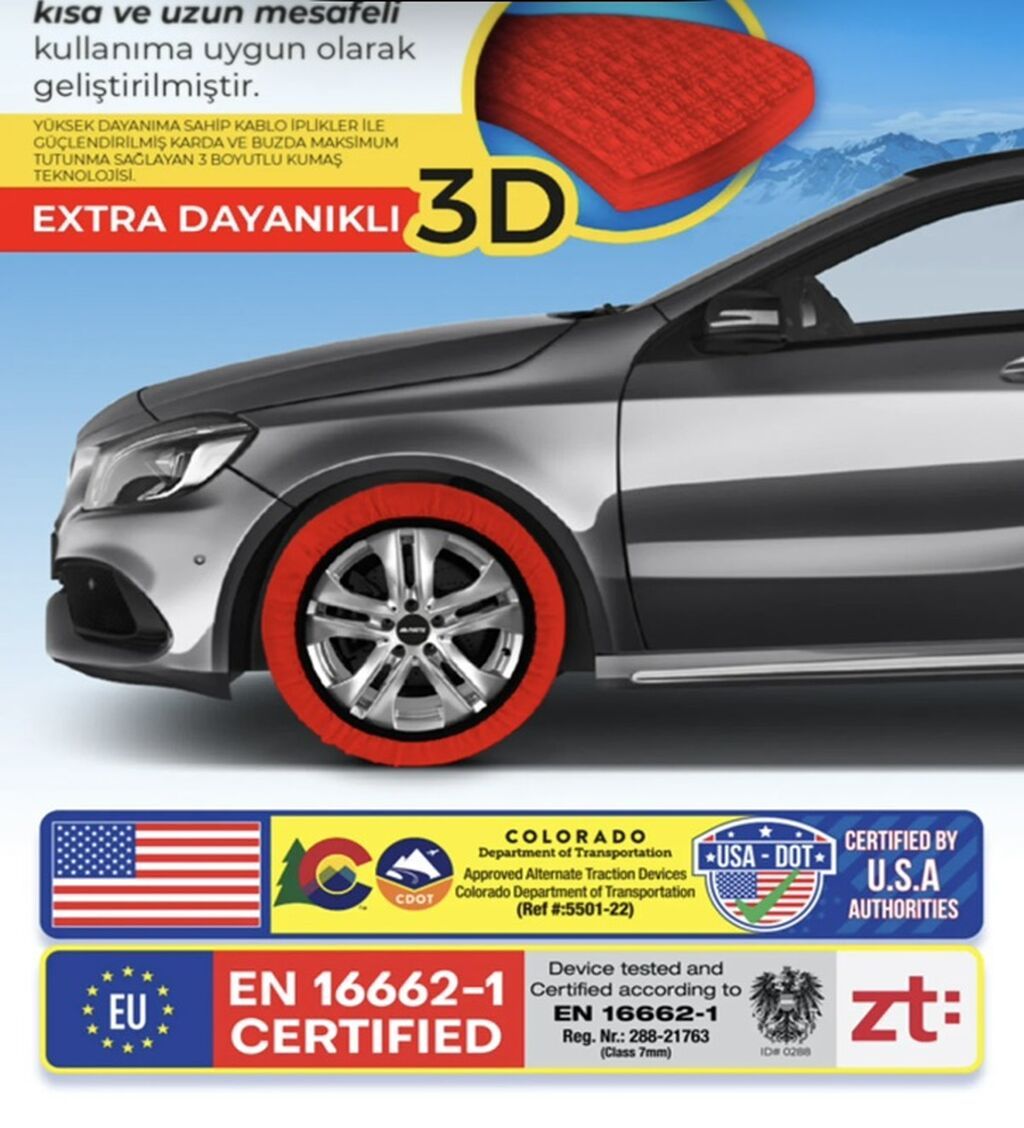 Məhsul: SnowSocks Active Series – avtomobil üçün kar çorabı Təsvir — Təkər aksesuarları, Bakı (2)