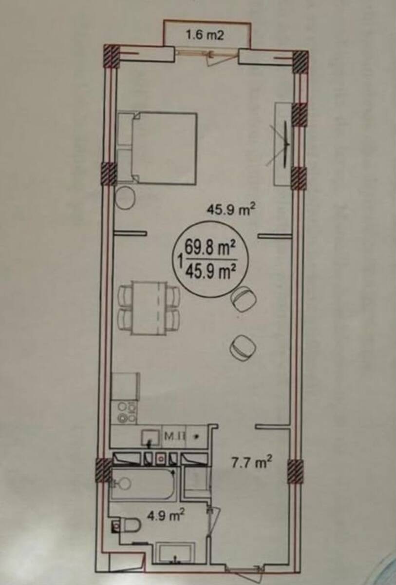 Satılır 1 otaqlı yeni tikili 70 m² — Mənzil, Bakı (3)