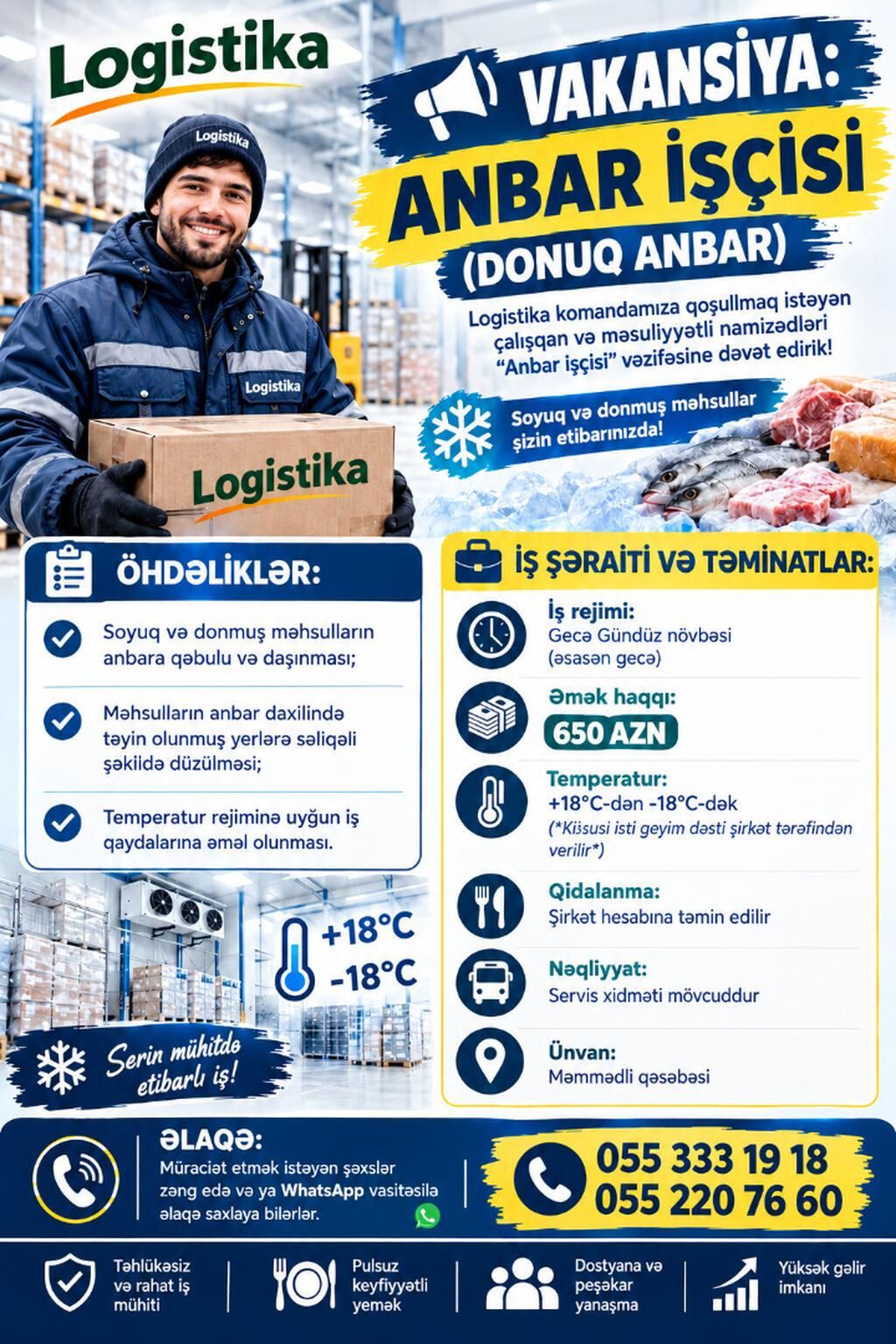 Yükvuran fəhlə tələb olunur — İş, Bakı