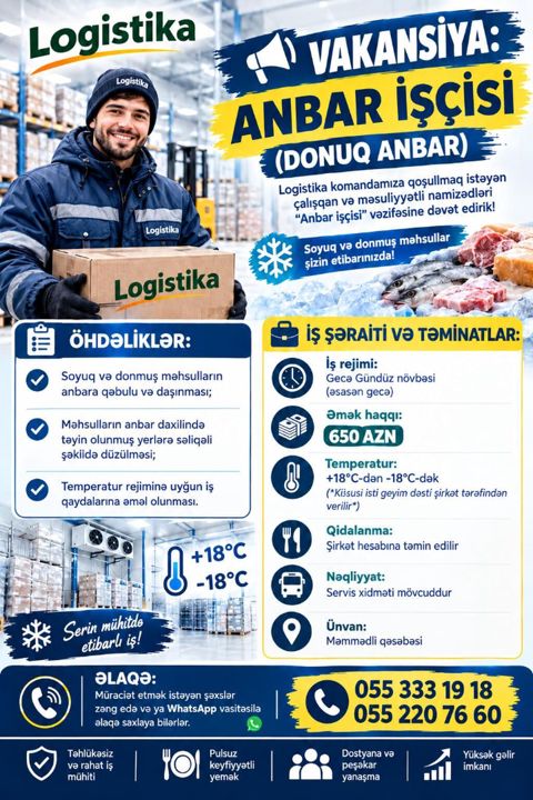 Yükvuran fəhlə tələb olunur — Bakı