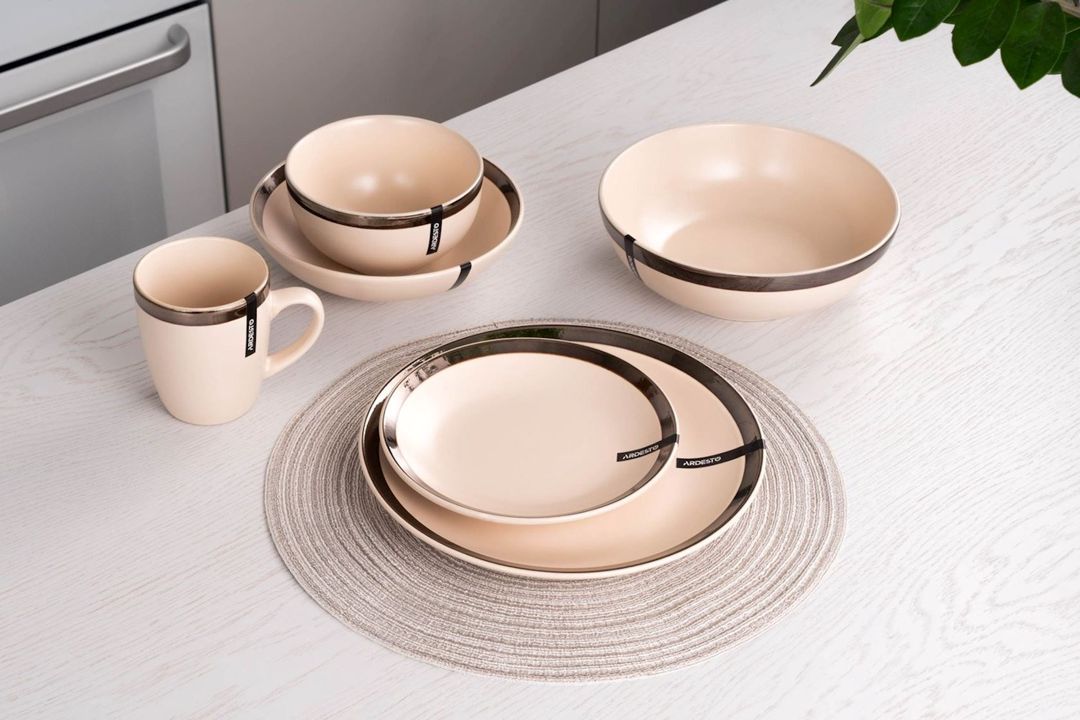Boşqab Ardesto Liguria AR2926LCC, keramika, bej, 26 sm — Mallar, Bakı (3)