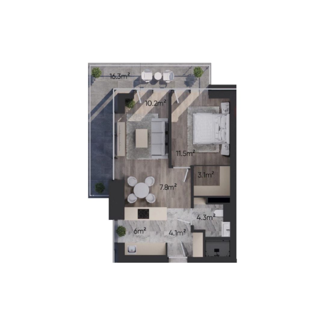 Satılır 2 otaqlı yeni tikili 75 m² — Mənzil, Bakı (6)