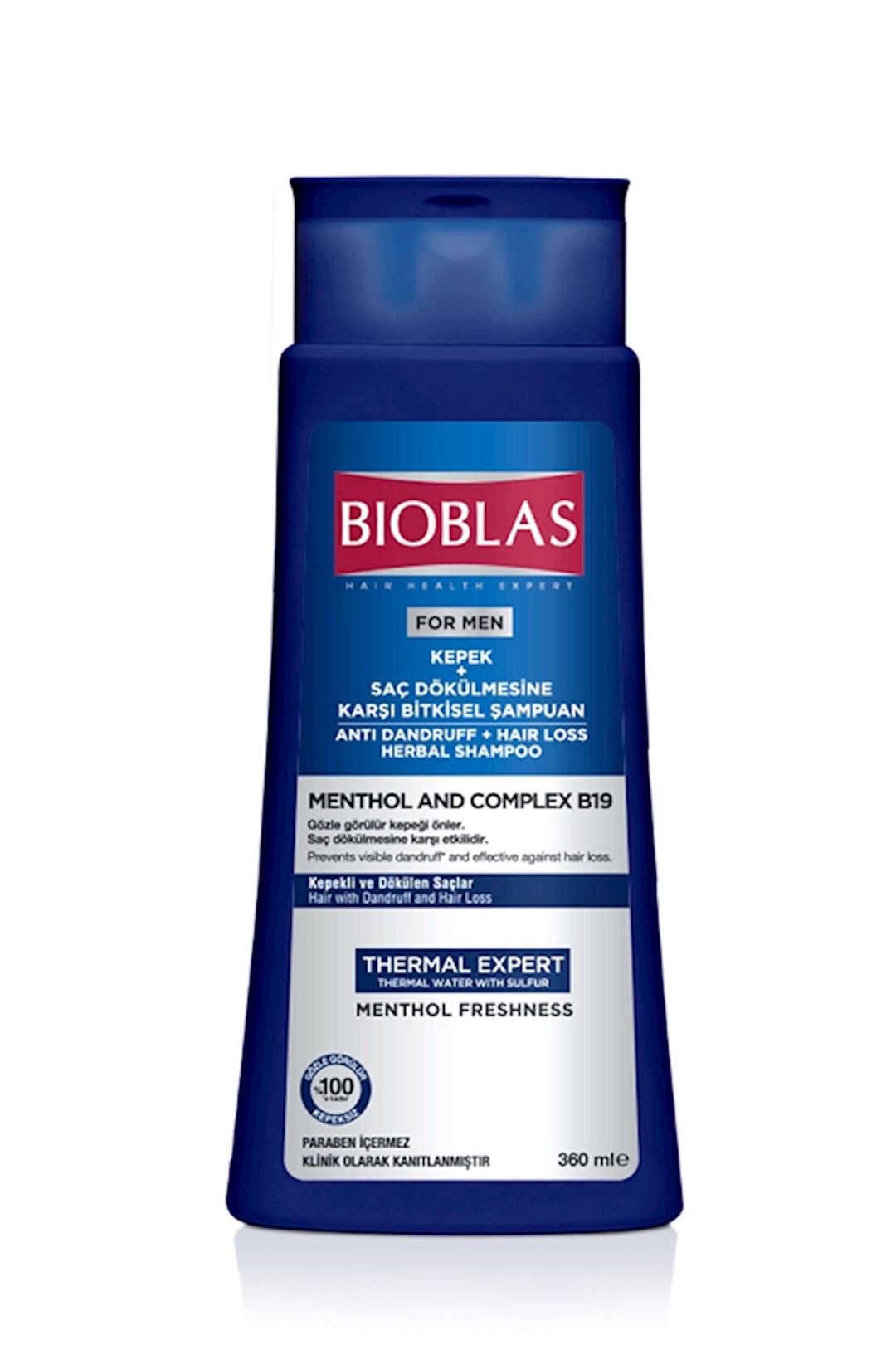 Şampun Bioblas For Men Menthol and Complex B19 kəpəyə və saç tökülməsinə qarşı, 360 ml — Mallar, Bakı
