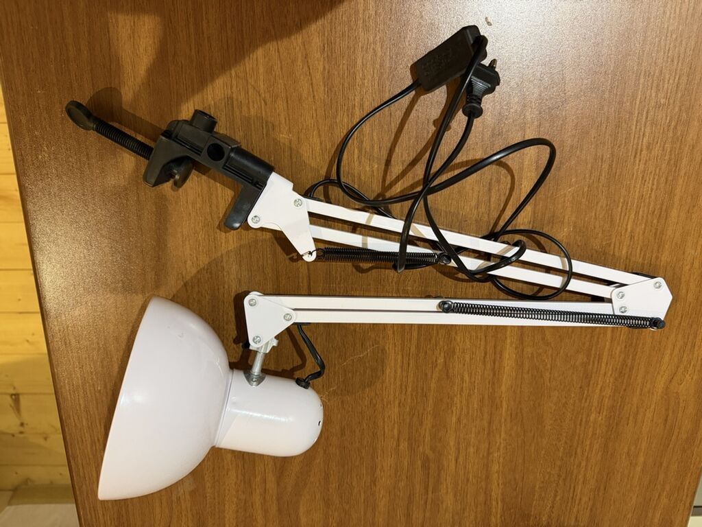 Masa üçün quyruq qarmaqlı (clamp) quraşdırılan, çevik qollu elektrik — Döşəmə və stol lambaları, Gəncə (3)