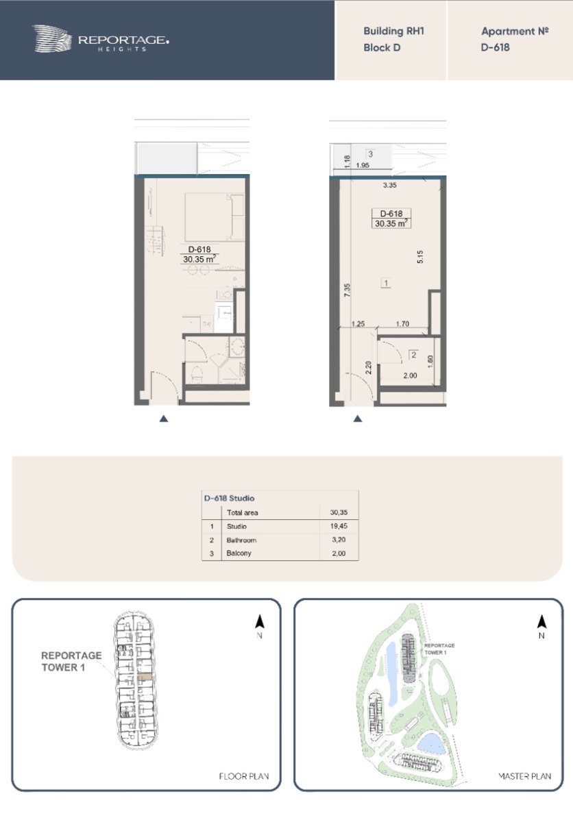 Satılır 1 otaqlı yeni tikili 30.4 m² — Mənzil, Bakı (6)