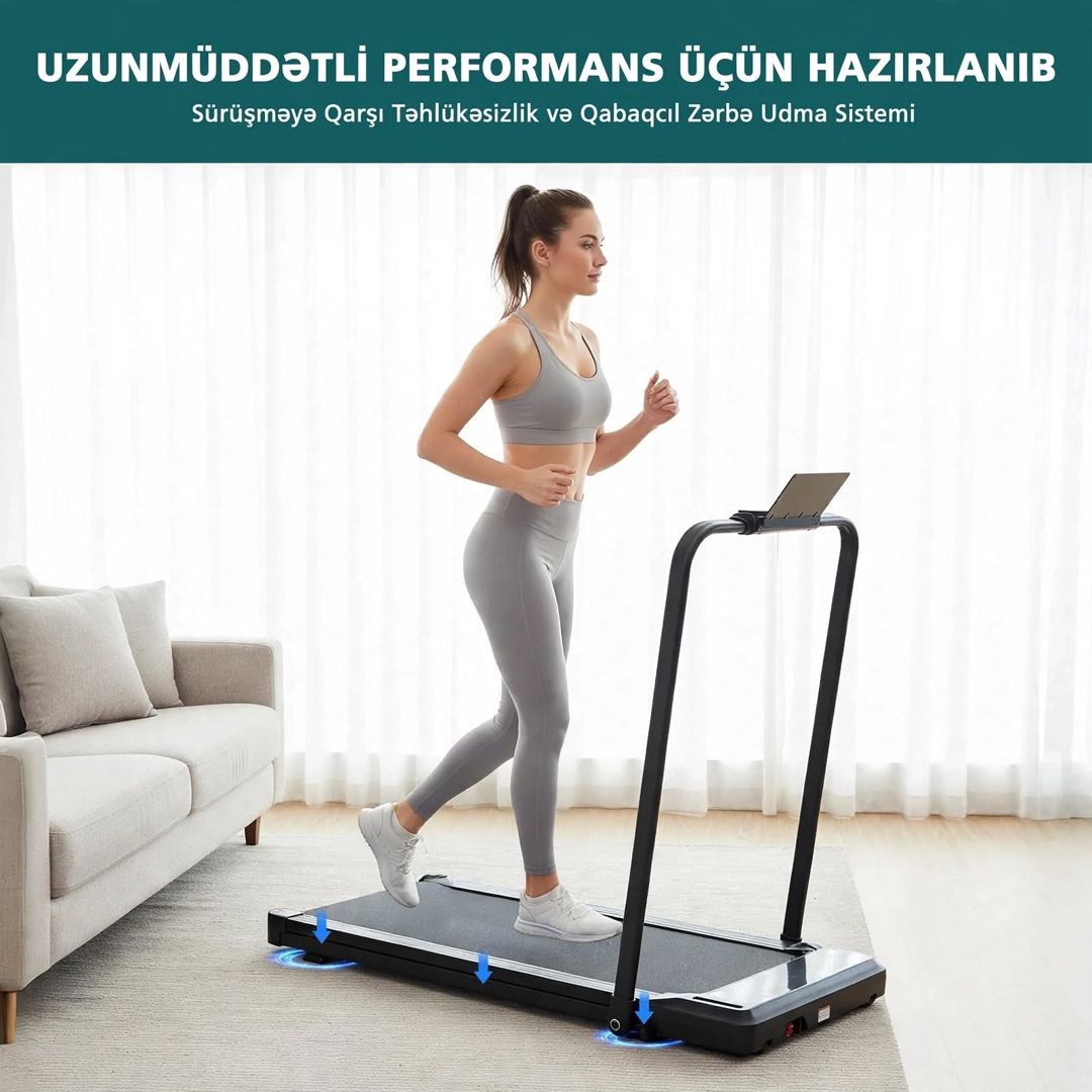 Qaçış trenajoru Walking Pad Slim boz — Mallar, Bakı (3)