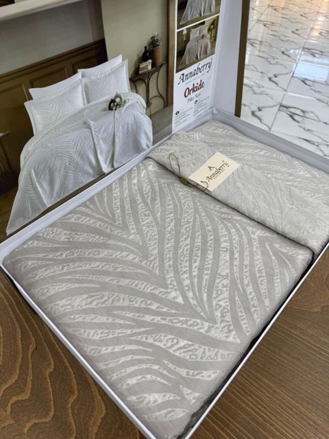 Yataq örtüyü Annaberry Orkide, 240x260 sm, 2 ədəd yastıq üzü 50x70 sm, Türkiyə istehsalı - BL1306 — Bakı