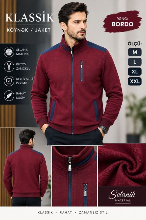 Klassik kişi köynək/jaket - Material: Selanik (isti saxlayan, yumşaq — Bakı