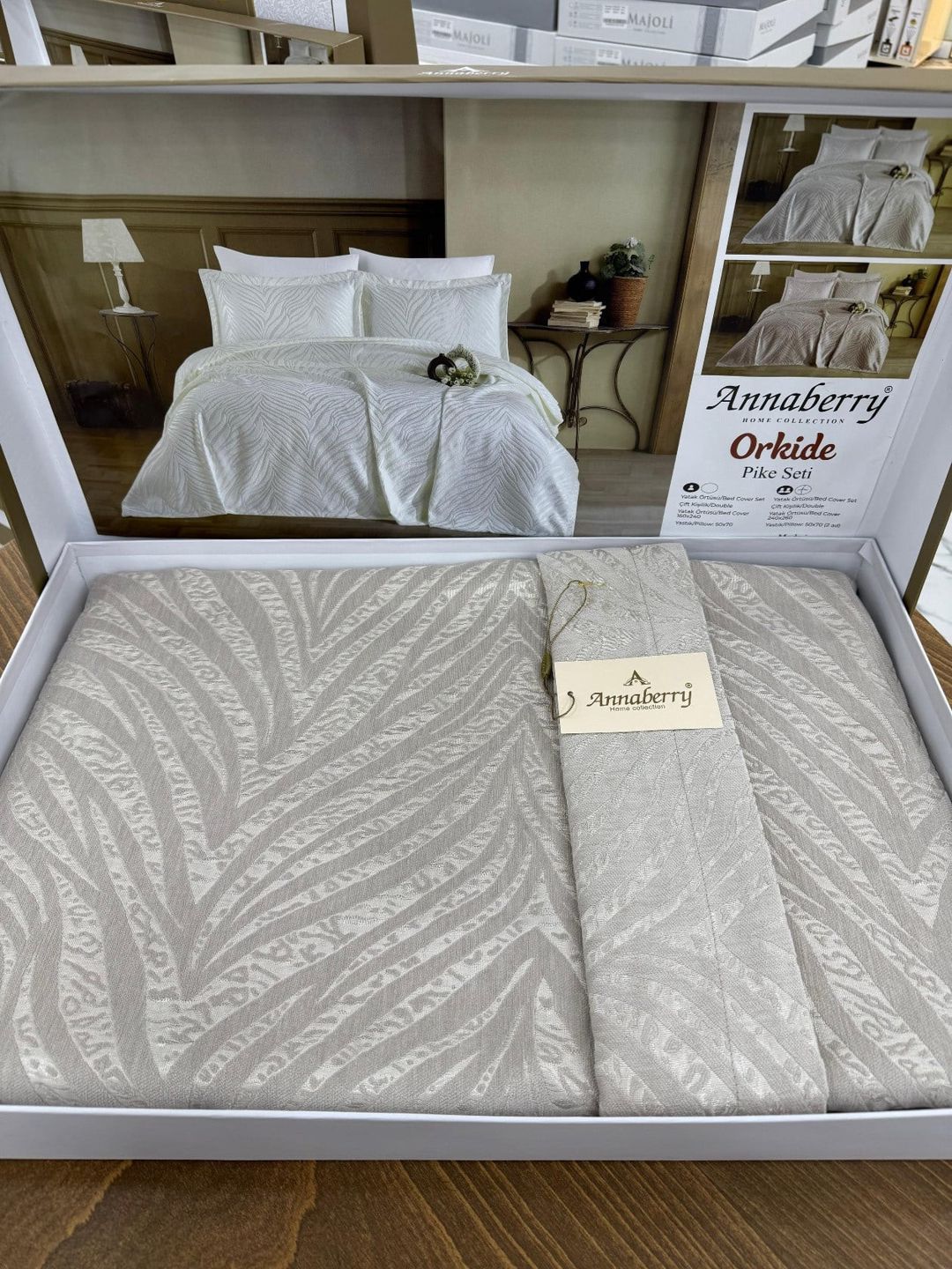Yataq örtüyü Annaberry Orkide, 240x260 sm, 2 ədəd yastıq üzü 50x70 sm, Türkiyə istehsalı - BL1306 — Mallar, Bakı (2)