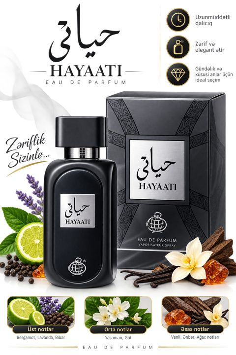 No Brand Hayaati kişilər üçün ətir suyu 100 ml — Bakı