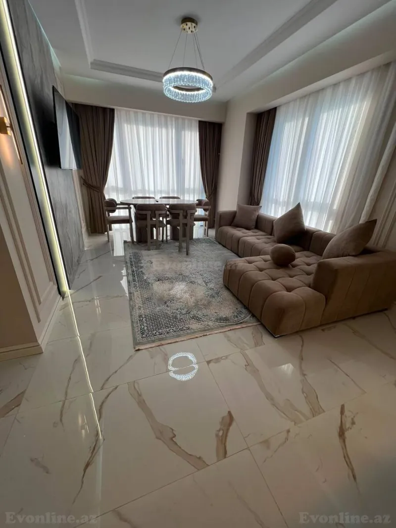 Kirayə verilir 3 otaqlı Mənzil Yeni tikili 100 m² Bakı, Nərimanov r., Bakmil m — Mənzil, Bakı (2)