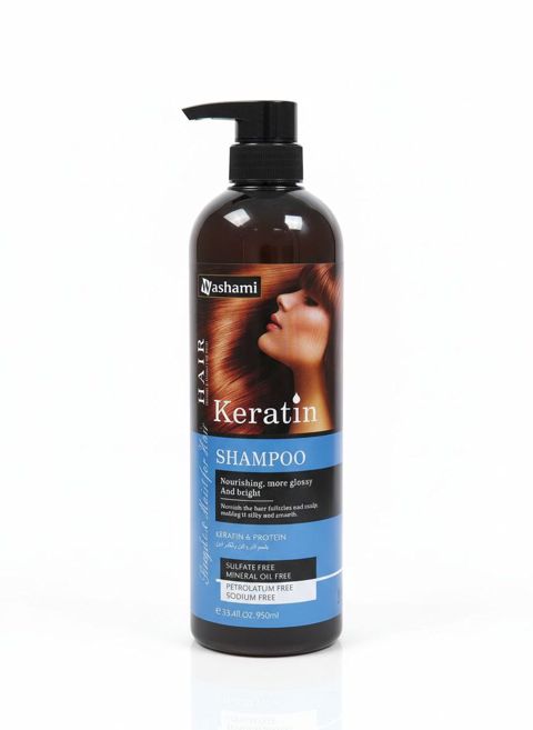 Saçlar üçün şampun Washami Keratin&Protein, qidalandırıcı, 950 ml — Bakı
