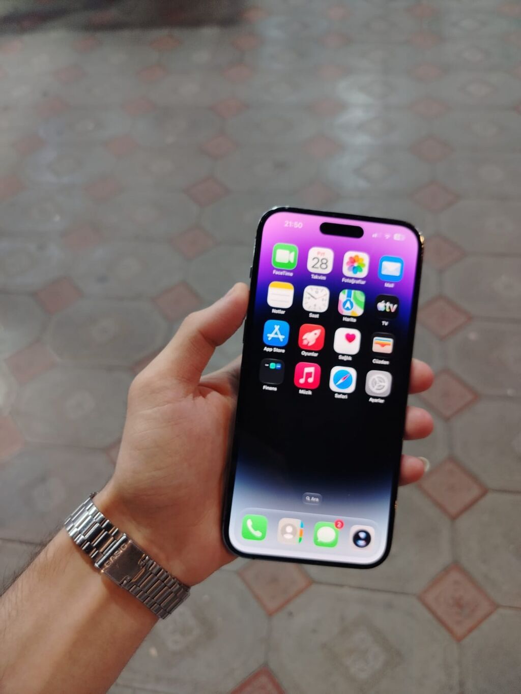 IPhone 14 Pro Max, 128 GB, Deep Purple, Zəmanət, Face ID, Sənədlərlə — Apple iPhone, Mingəçevir (2)