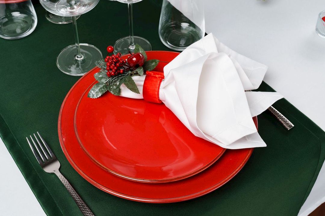 Boşqab Porland Seasons, farfor, qırmızı, 32 sm — Mallar, Bakı (3)