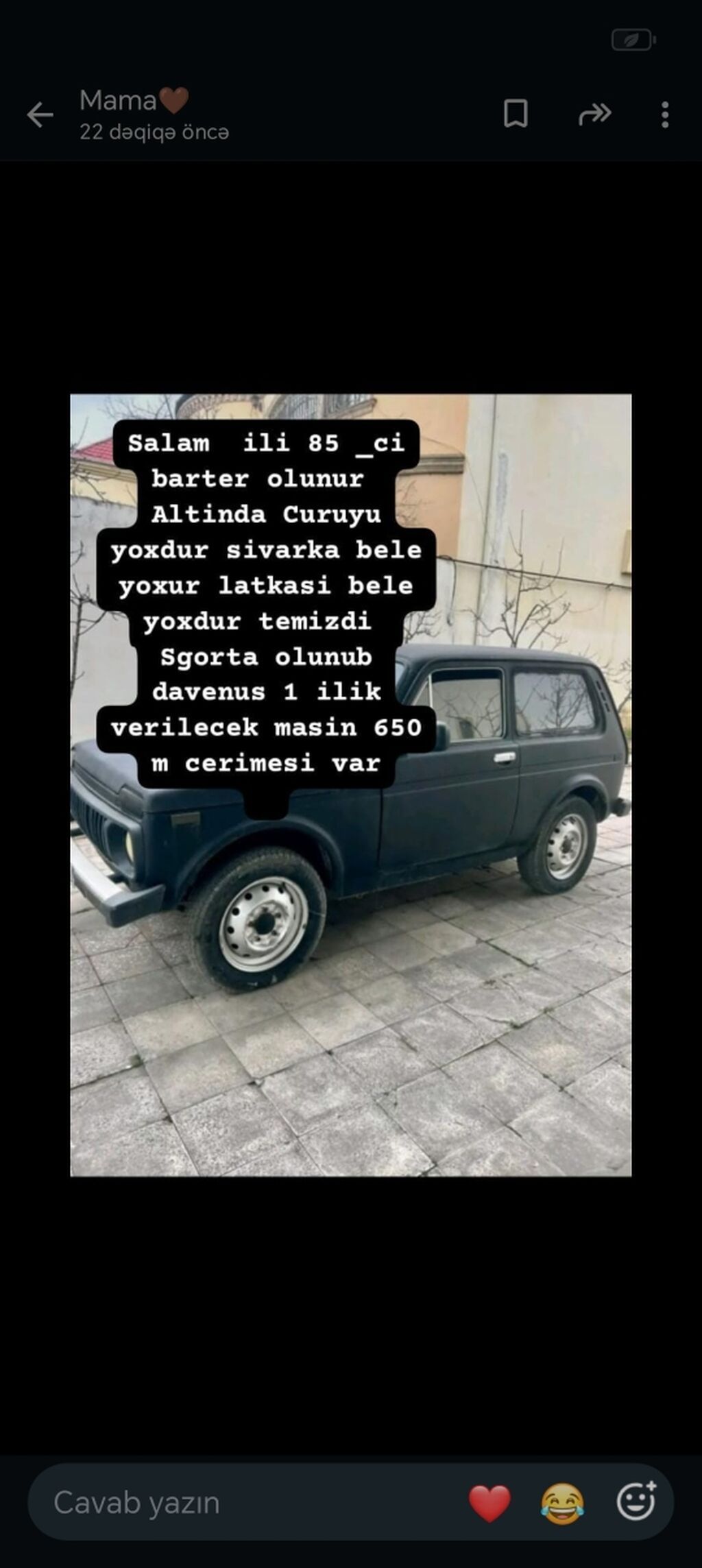 VAZ Niva (1985) – 3 qapılı ofroud SUV - İl: 1985 - Kuzov: 3 qapılı — Avtomobillər, Digah (2)