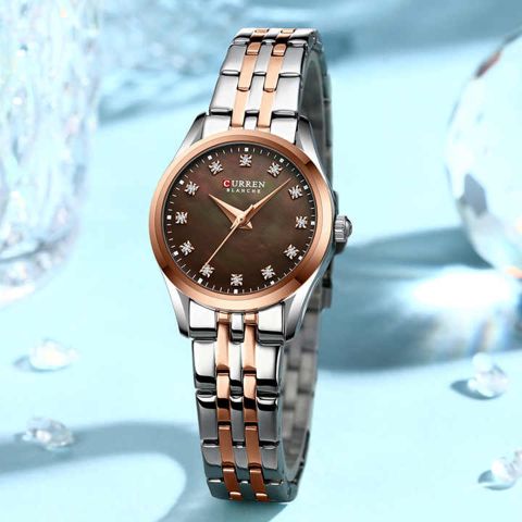 Qadın qol saatı Curren 9111 Rose Gold/Brown — Bakı