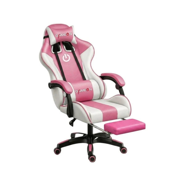 Gameon GO-7001 White & Pink Gaming Chair — Mallar, Bakı