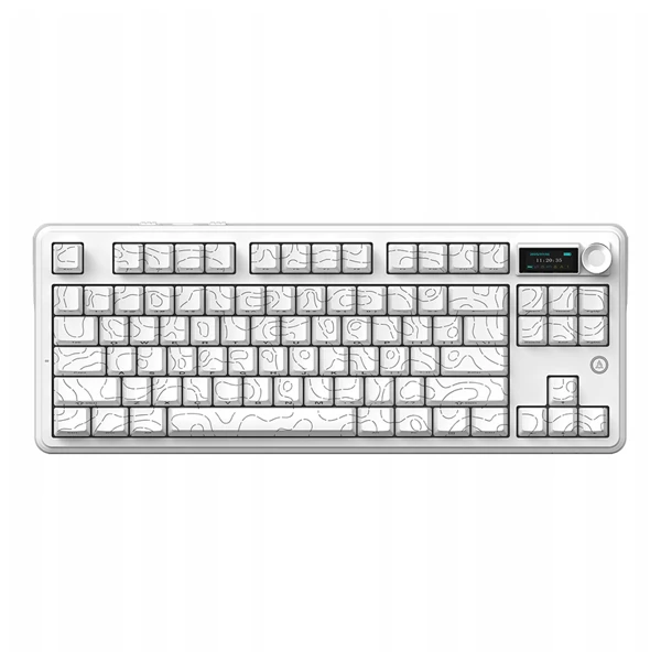 Ajazz MK87 Side Engraved Contour White — Mallar, Bakı