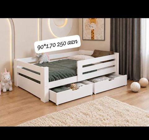 Uşaq çarpayısı – 90×170 sm, 250 AZN - Material: ağ rəngli möhkəm — Digah