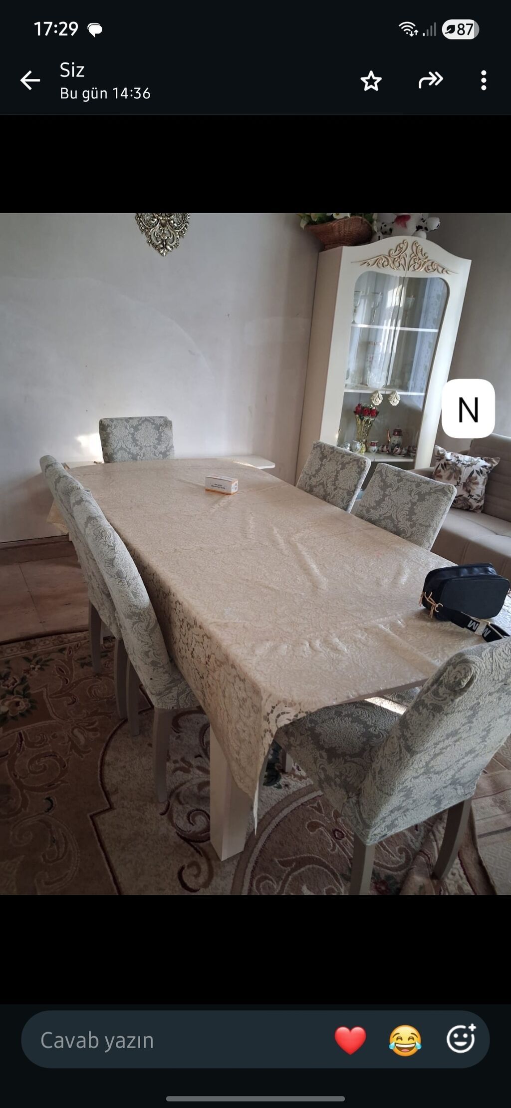 İşlənmiş, Masa və oturacaqlar, Azərbaycan — Qonaq otağı üçün, Gəncə (6)