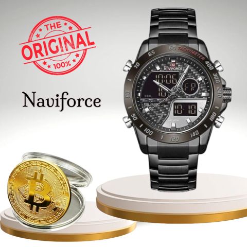 Kişi qol saatı NaviForce 4009ea, Bitcoin suvenir hədiyyə — Bakı