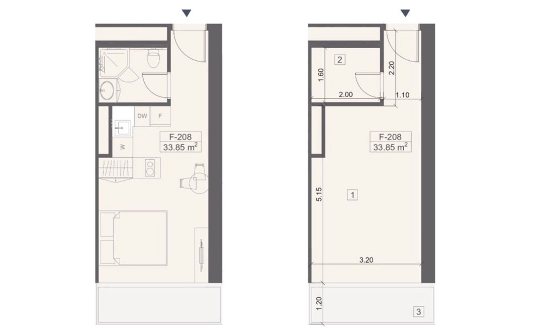 Satılır 1 otaqlı yeni tikili 34 m² — Mənzil, Bakı (5)