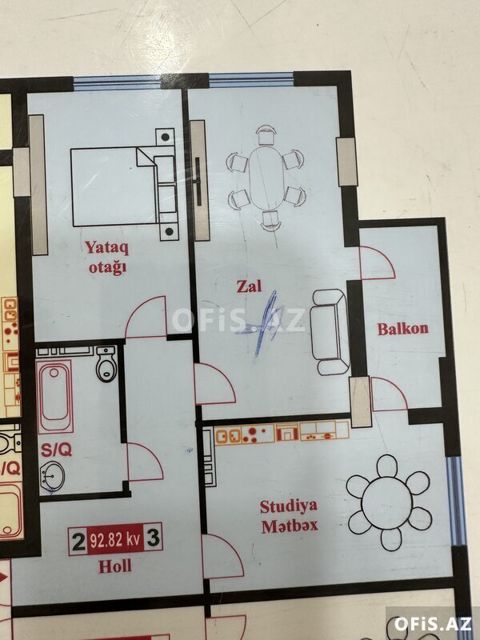 Yeni tikili Satılır Xırdalan, Xırdalanda, 3-otaq, 3 otaq, 93 m² — Xırdalan
