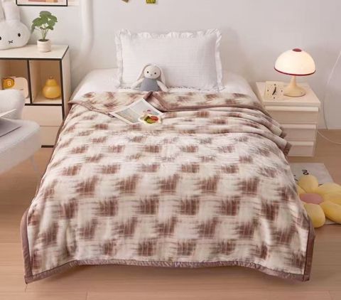 Pled Milena Home, 150x200 sm, tək nəfərlik, qalın, qış üçün, 100% bambuk, bej/qəhvəyi - homestore_vm1991 — Bakı