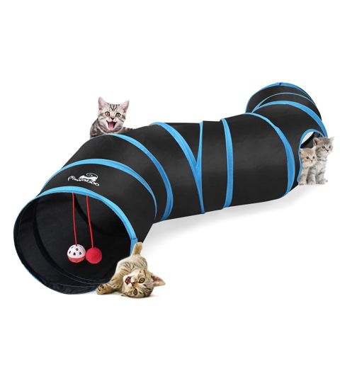 Tunel Nunbell 2354716 pişiklər üçün, neylon/parça, qara — Bakı
