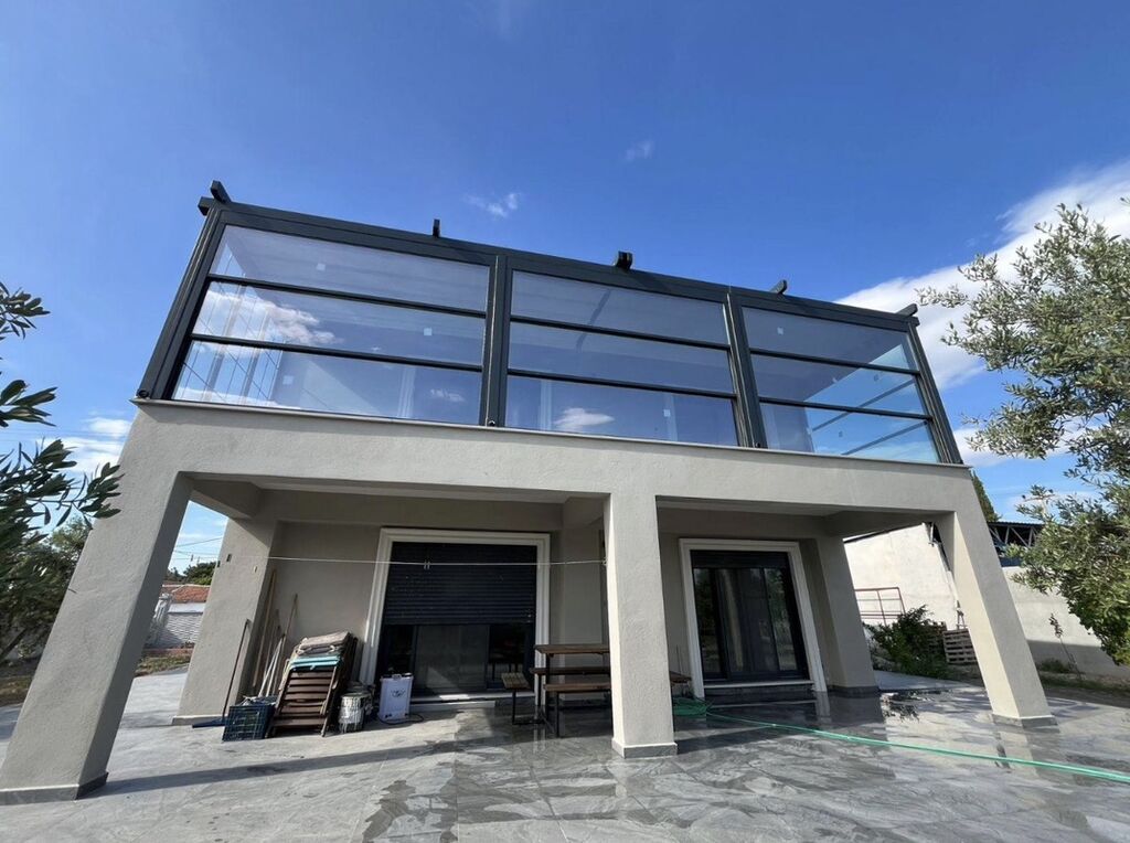 Şüşə balkon və terasa cam sistemləri – sürgülü, qatlanan və panoramik — Pəncərələr, qapılar, balkonlar, Bakı (2)