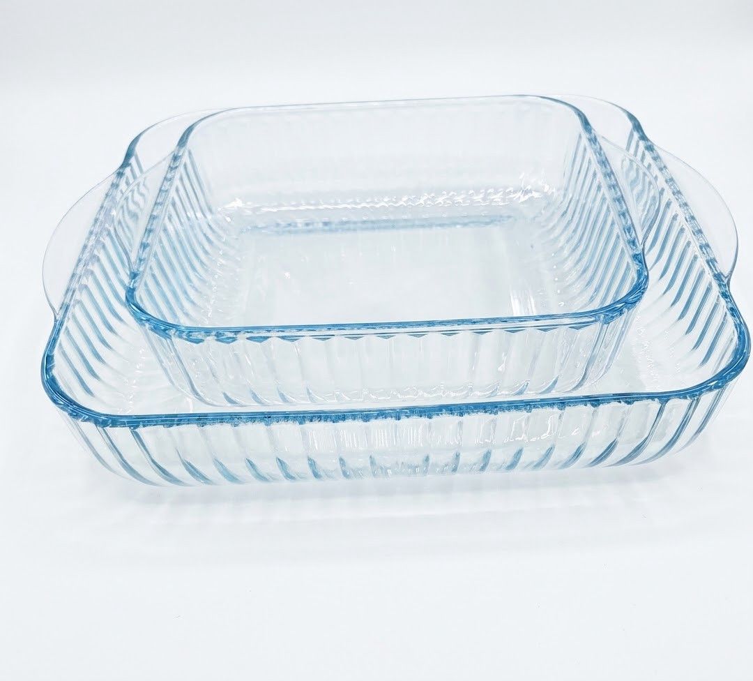Bişirmə üçün qəlib dəsti 2733175, 1000/2000 ml, bərkidilmiş şüşə, şəffaf, 2 əd — Mallar, Bakı