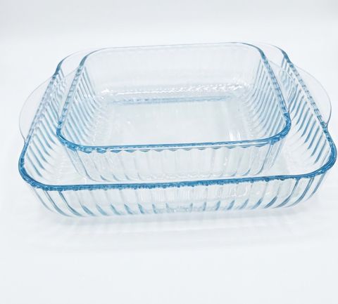 Bişirmə üçün qəlib dəsti 2733175, 1000/2000 ml, bərkidilmiş şüşə, şəffaf, 2 əd — Bakı