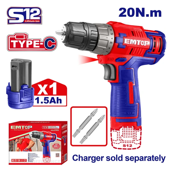 Cordless drill ECDL12510 — OnMaster — Təmir və tikinti