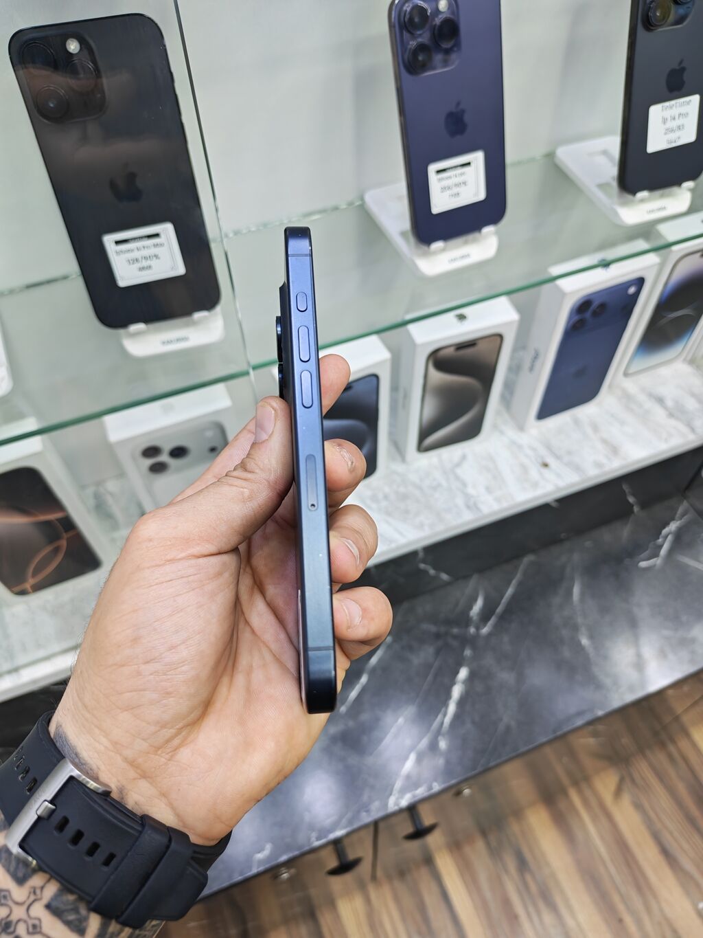 IPhone 15 Pro, 128 GB, Blue Titanium, Zəmanət, Simsiz şarj, Face ID — Apple iPhone, Bakı (6)