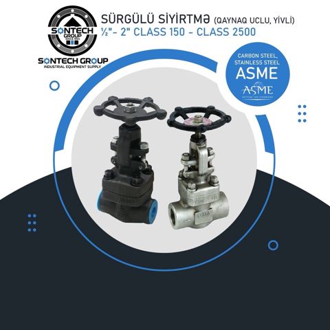 Qaynaq uclu sürgülü siyirtmə Asme standartı — Bakı