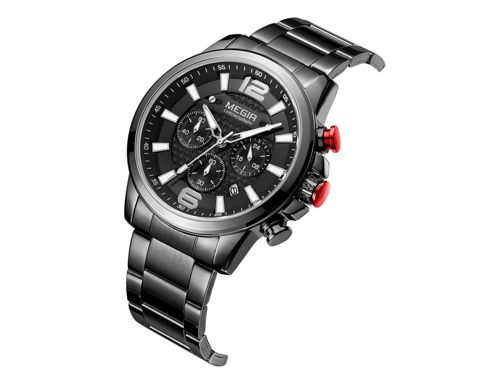 Kişi qol saatı Megir MS2156G-BK-1 — Bakı