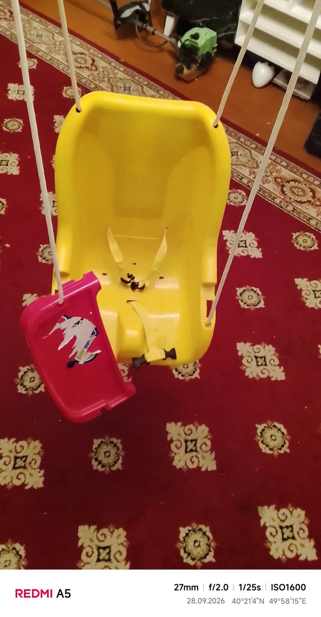 Uşaq yelləncəyi – asma tip - Material: möhkəm plastik korpus - Rəng — Yelləmə maşınları, Bakı (3)