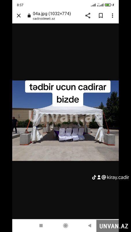 Kirayə cadir — Bakı