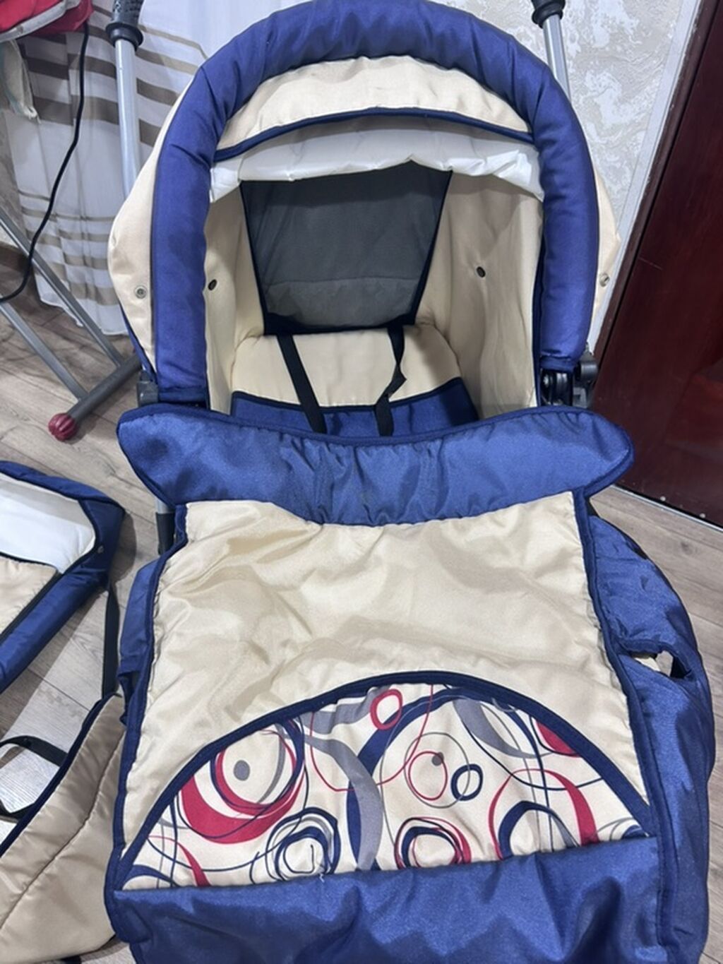 Uşaq arabası – çoxfunksiyalı, rahat və praktik model - Rəng: göy/krem — Arabalalar, Bakı (5)