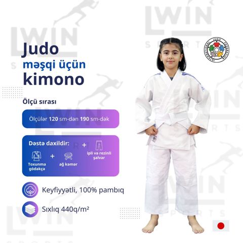 Cüdo məşqi üçün kimono Adidas 20010002, 170 sm — Bakı