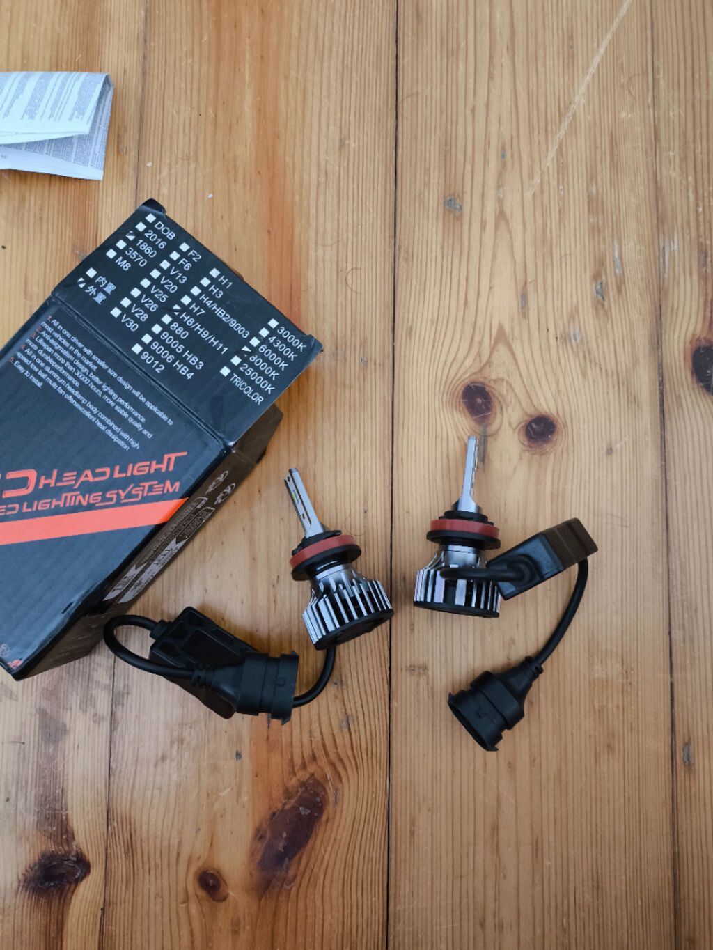 Led H 11 Fara İşığı Yenidir. 2cutdur. Qara qutu 15azn Sarı qutu 25 — Avtomobil işığı, Bakı (3)