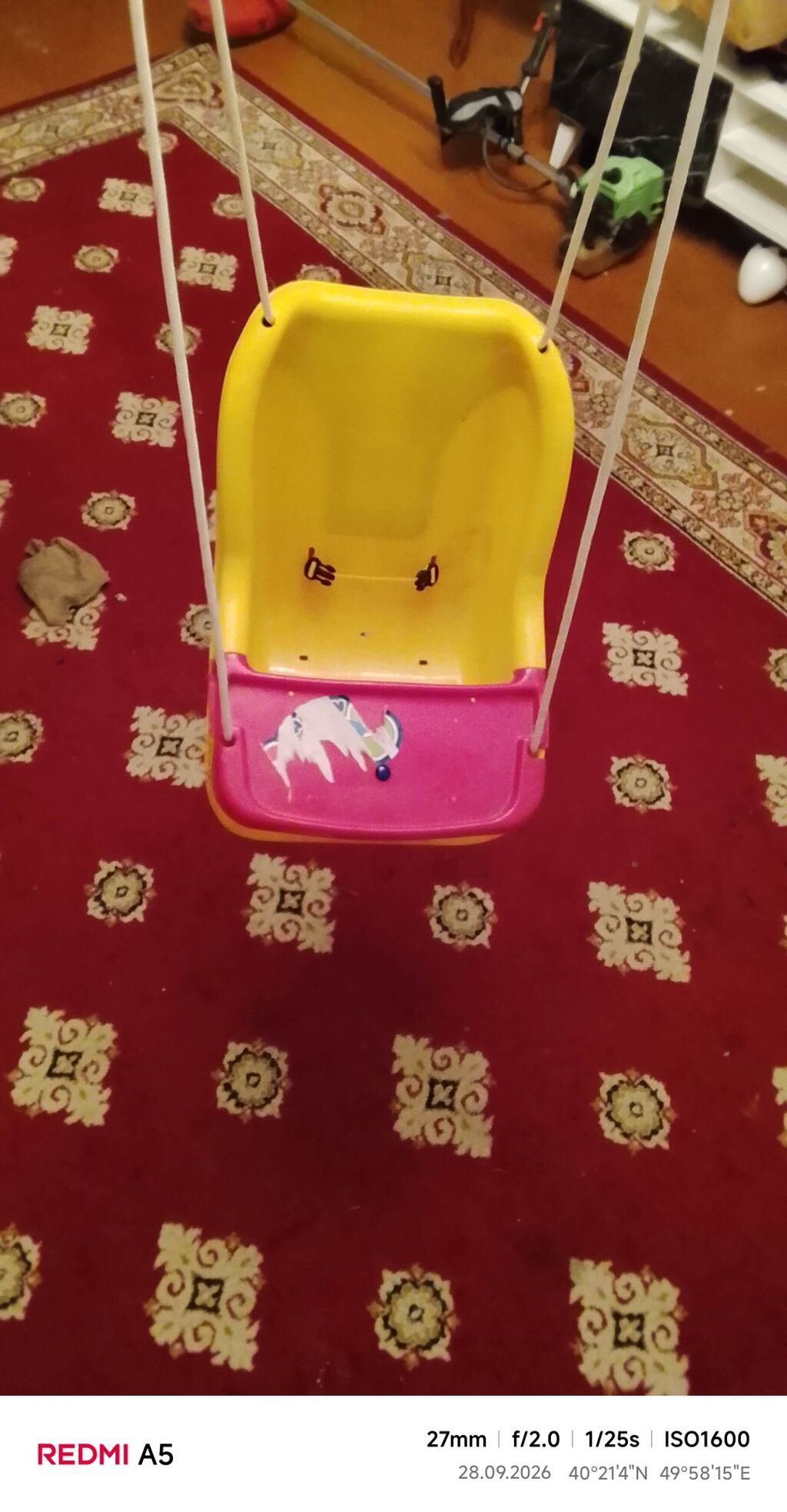 Uşaq yelləncəyi – asma tip - Material: möhkəm plastik korpus - Rəng — Yelləmə maşınları, Bakı (6)